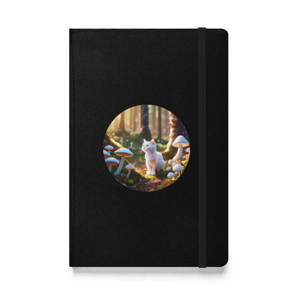 PugMug Custom White Companion Cat Hardcover Bound Notebook