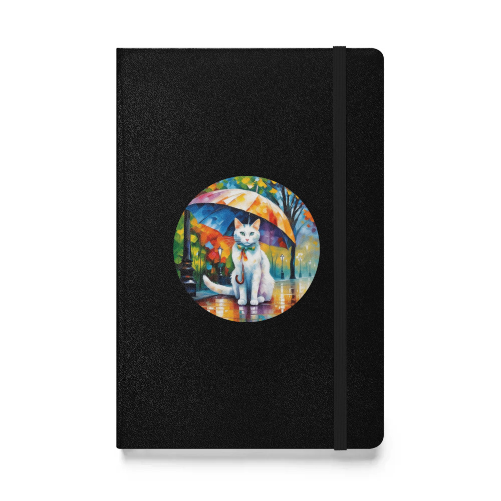 PugMug Custom White Companion Cat Hardcover Bound Notebook