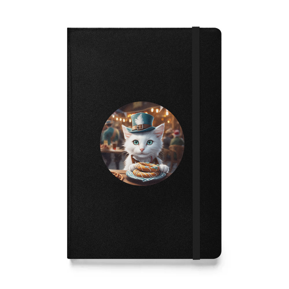 PugMug Custom White Companion Cat Hardcover Bound Notebook
