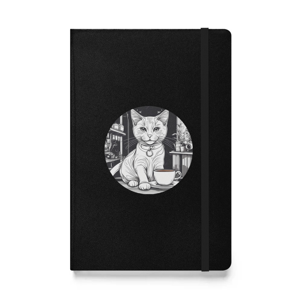 PugMug Custom White Companion Cat Hardcover Bound Notebook