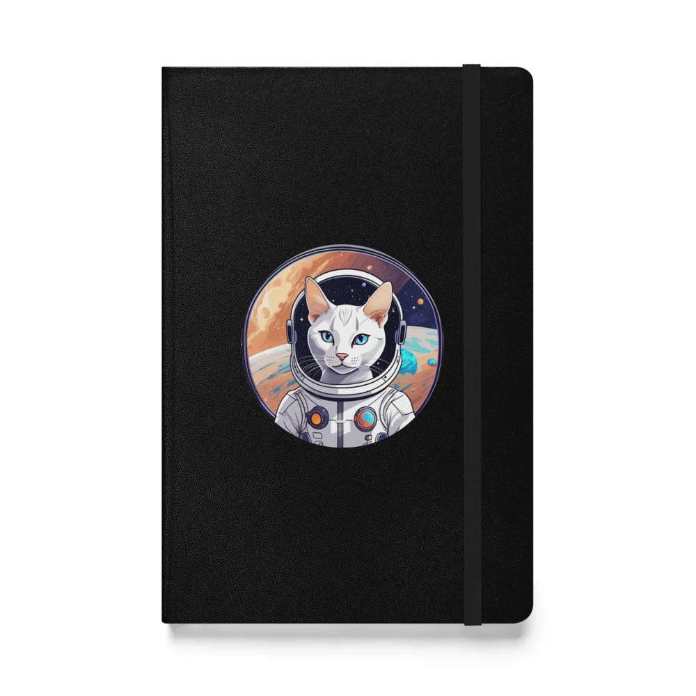 PugMug Custom White Abyssinian Cat Hardcover Bound Notebook