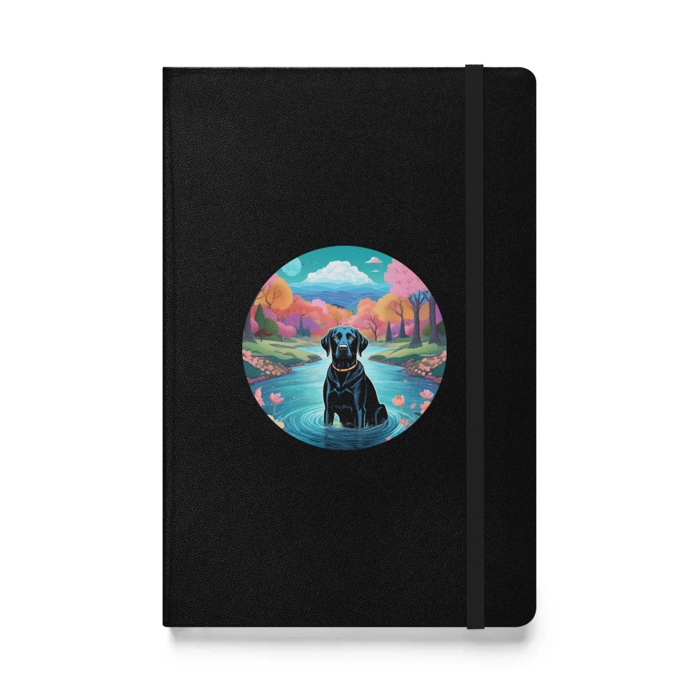 PugMug Custom Black Labrador Retriever Hardcover Bound Notebook