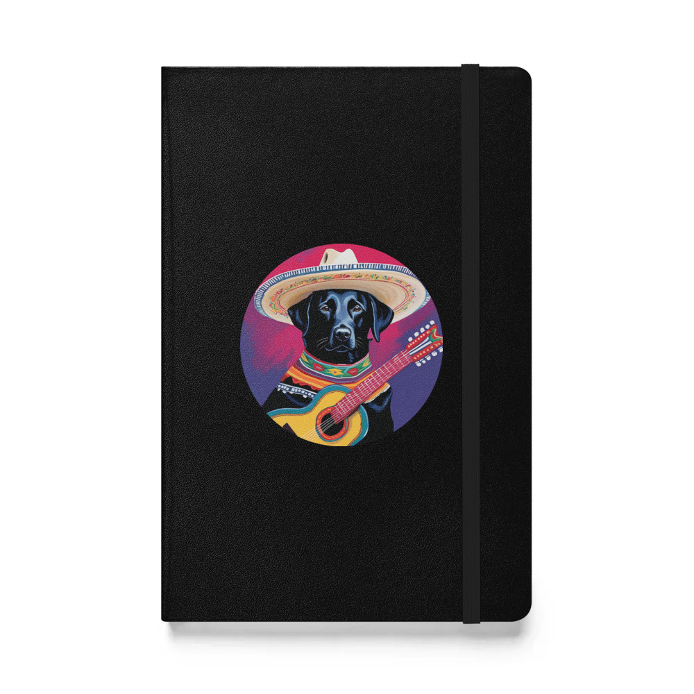 PugMug Custom Black Labrador Retriever Hardcover Bound Notebook