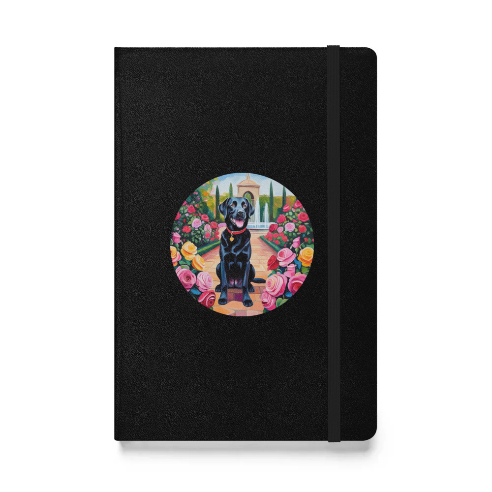 PugMug Custom Black Labrador Retriever Hardcover Bound Notebook