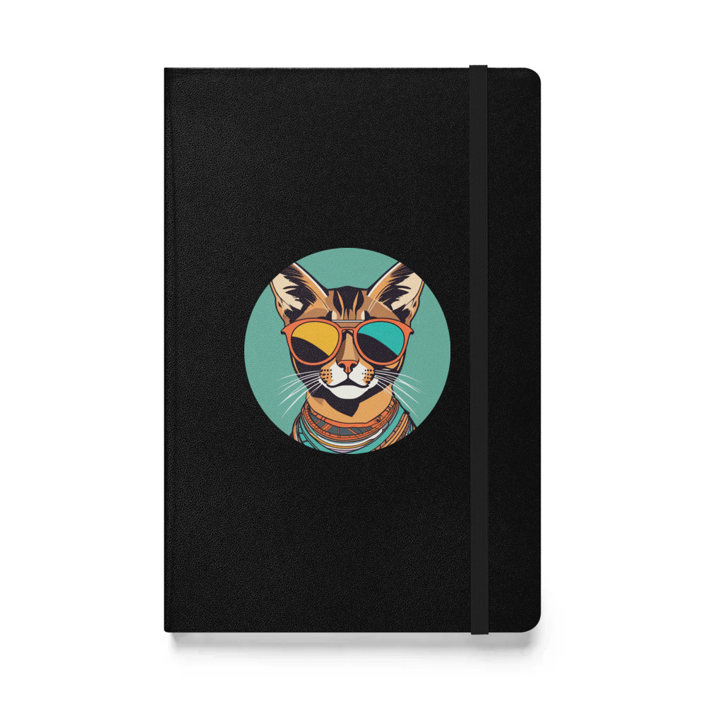 PugMug Custom Tabby Abyssinian Cat Hardcover Bound Notebook