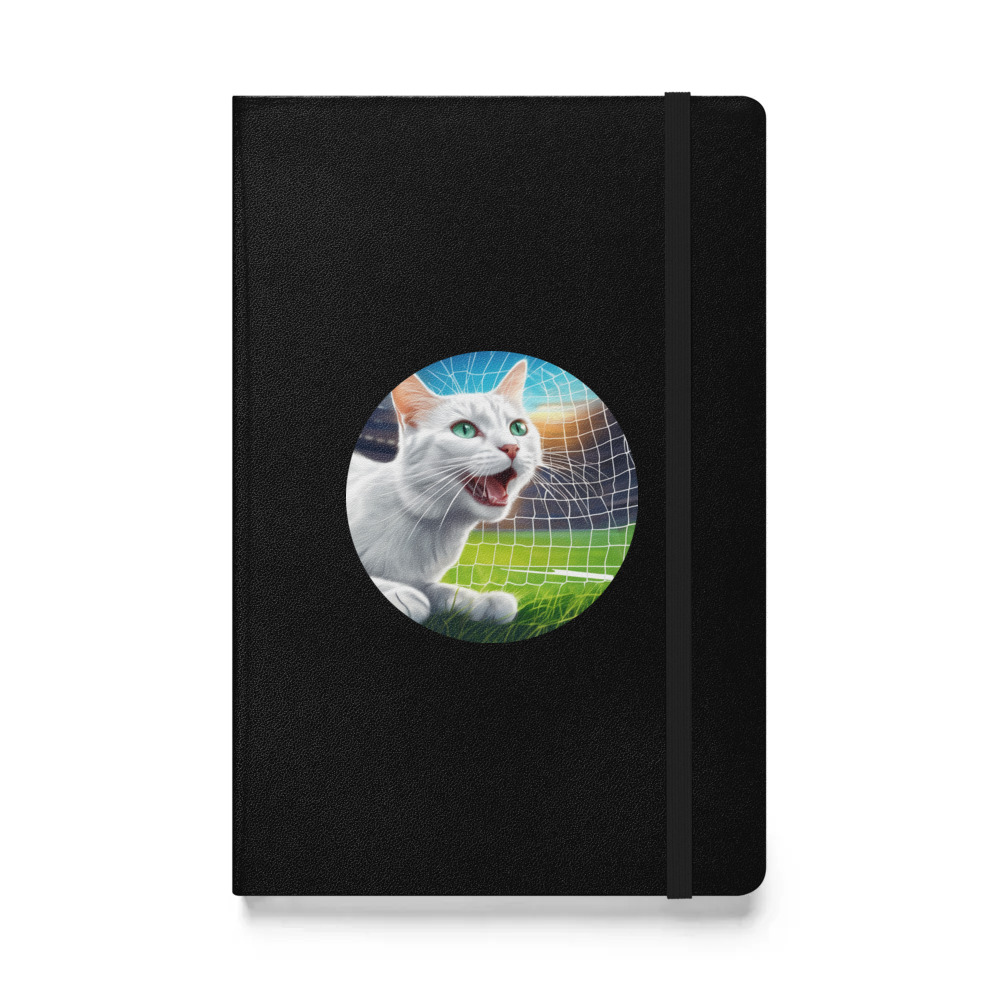 PugMug Custom White Companion Cat Hardcover Bound Notebook