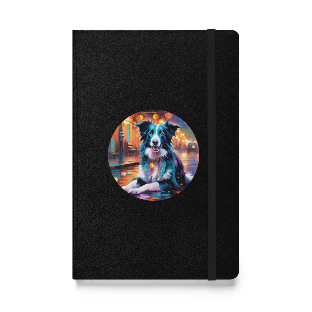 PugMug Custom Border Collie Hardcover Bound Notebook