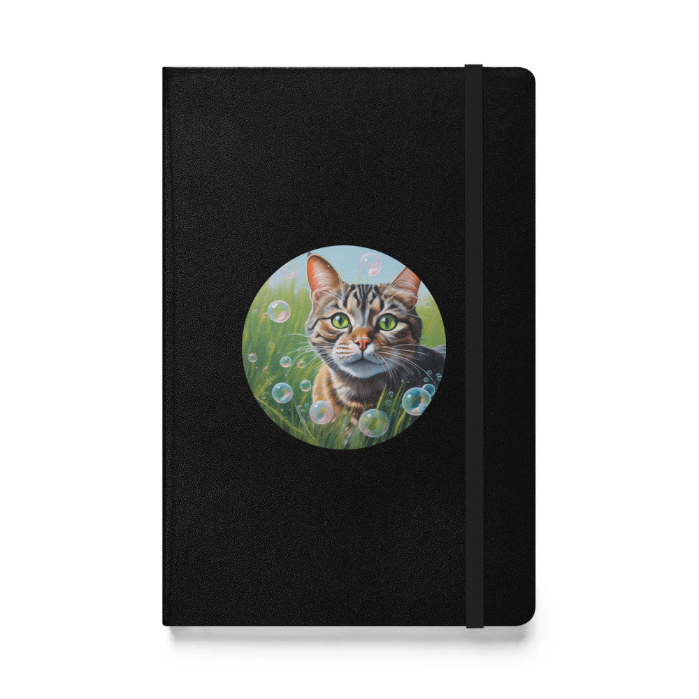 PugMug Custom Tabby Companion Cat Hardcover Bound Notebook