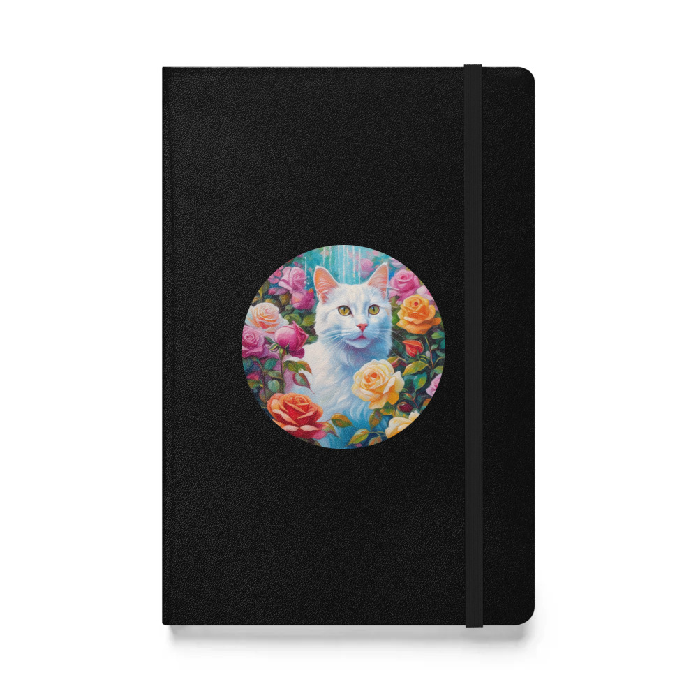 PugMug Custom White Companion Cat Hardcover Bound Notebook