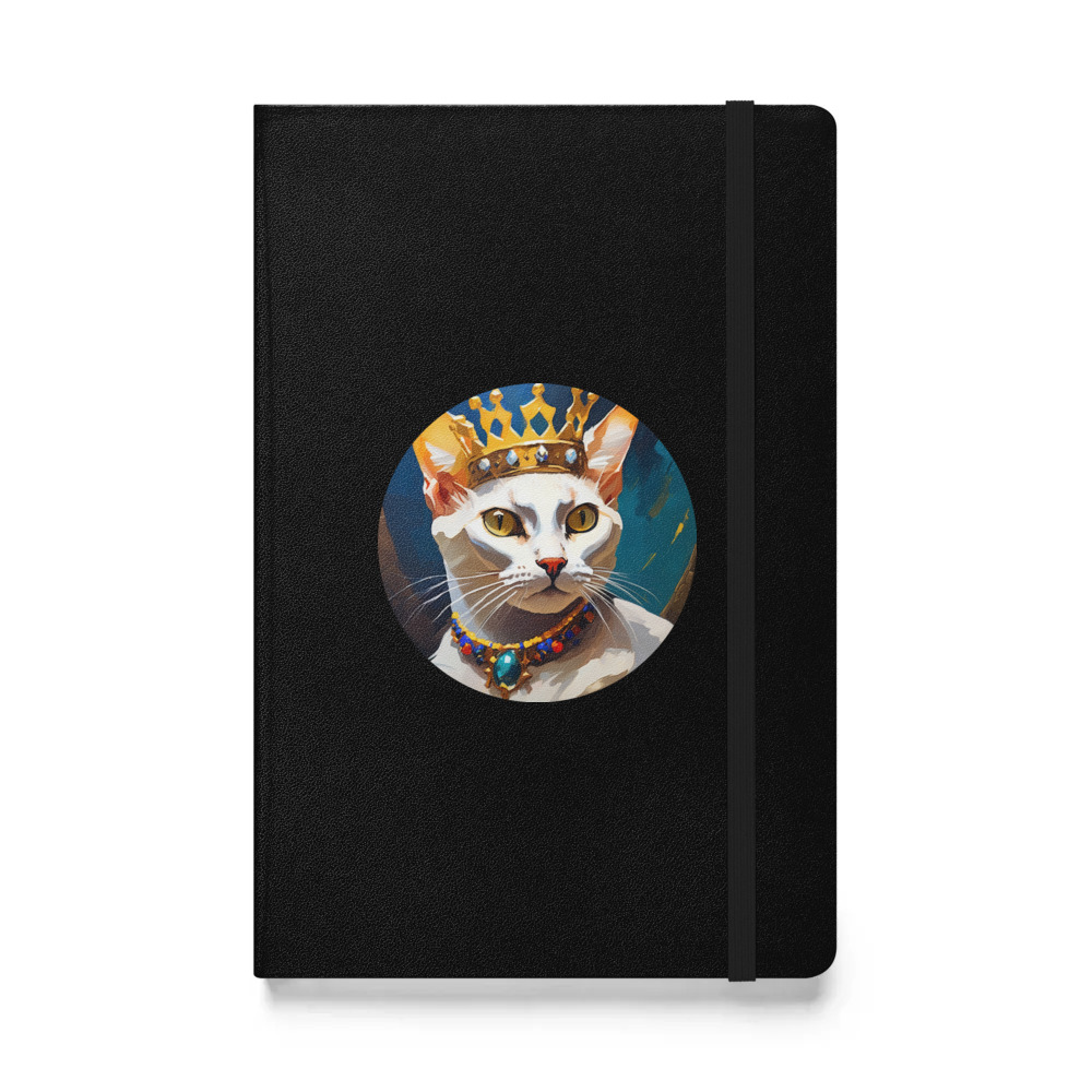 PugMug Custom White Abyssinian Cat Hardcover Bound Notebook