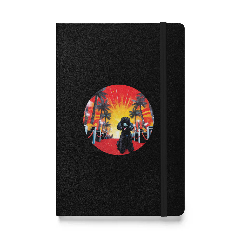 PugMug Custom Black Poodle Hardcover Bound Notebook