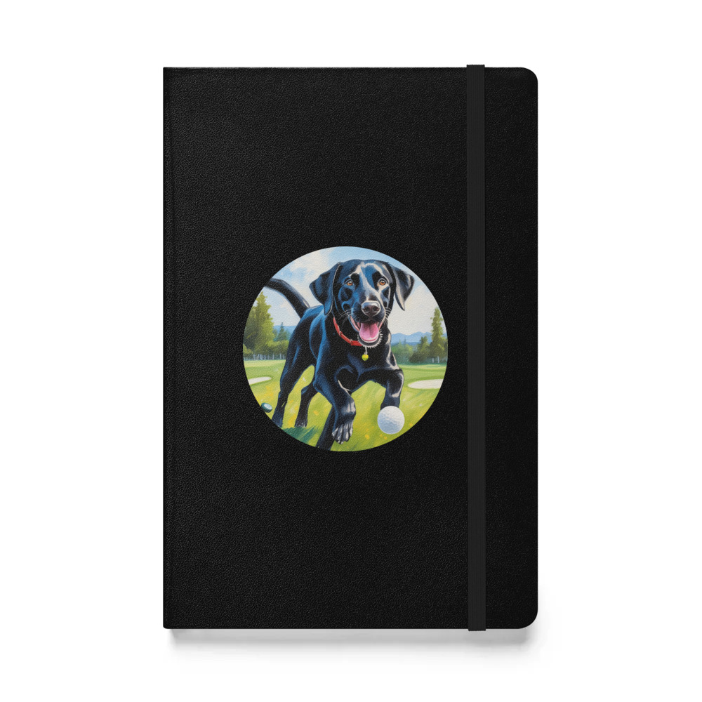 PugMug Custom Black Labrador Retriever Hardcover Bound Notebook