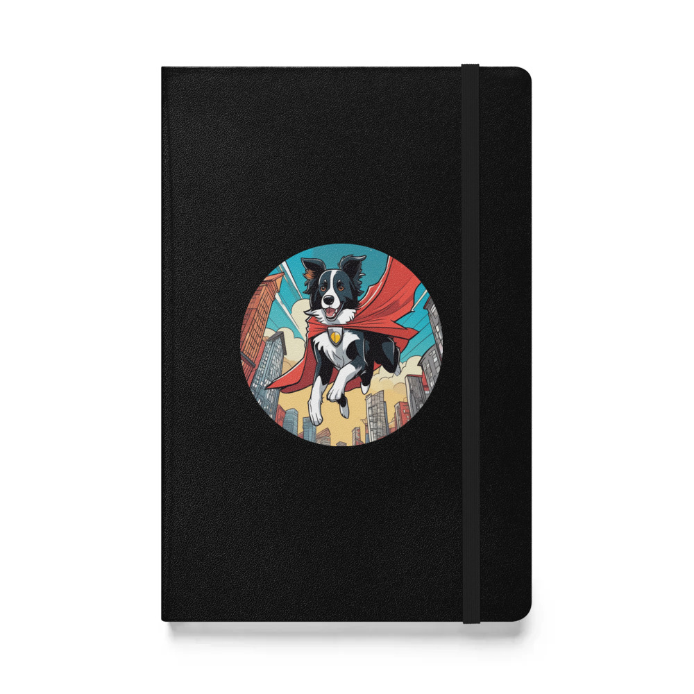 PugMug Custom Border Collie Hardcover Bound Notebook