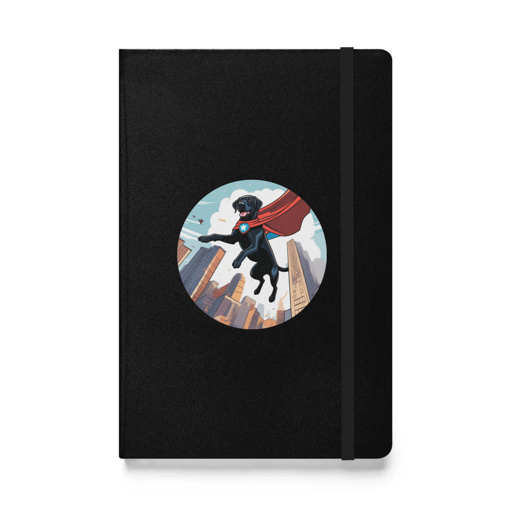 PugMug Custom Black Labrador Retriever Hardcover Bound Notebook