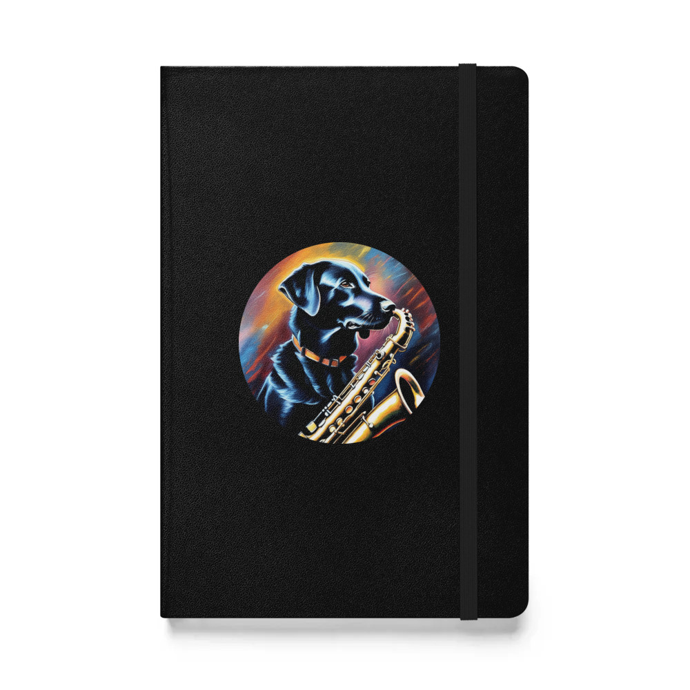 PugMug Custom Black Labrador Retriever Hardcover Bound Notebook