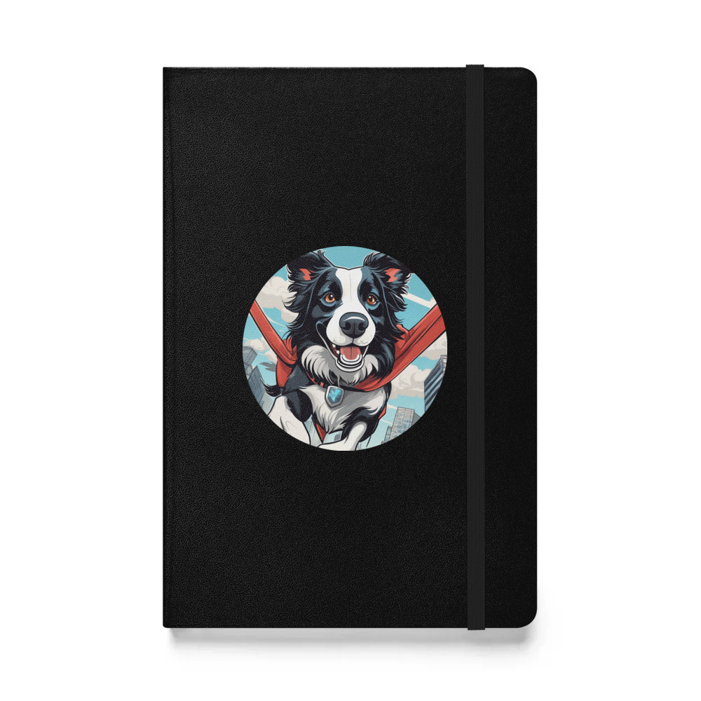PugMug Custom Border Collie Hardcover Bound Notebook