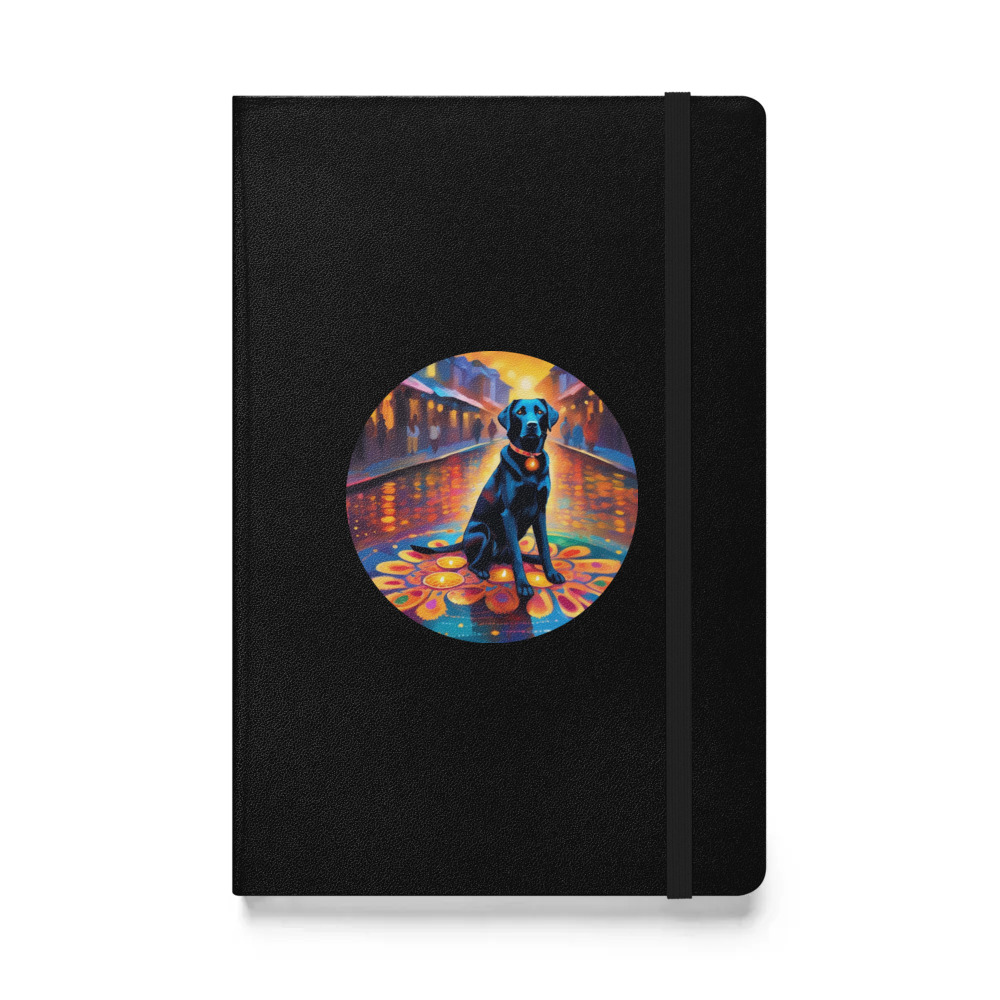 PugMug Custom Black Labrador Retriever Hardcover Bound Notebook