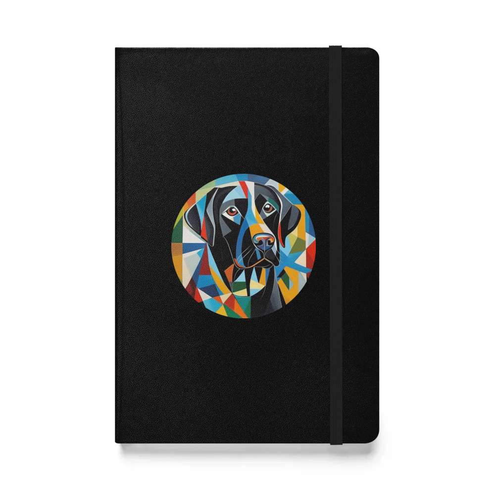 PugMug Custom Black Labrador Retriever Hardcover Bound Notebook
