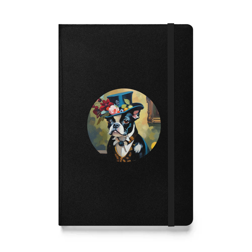 PugMug Custom Boston Terrier Hardcover Bound Notebook