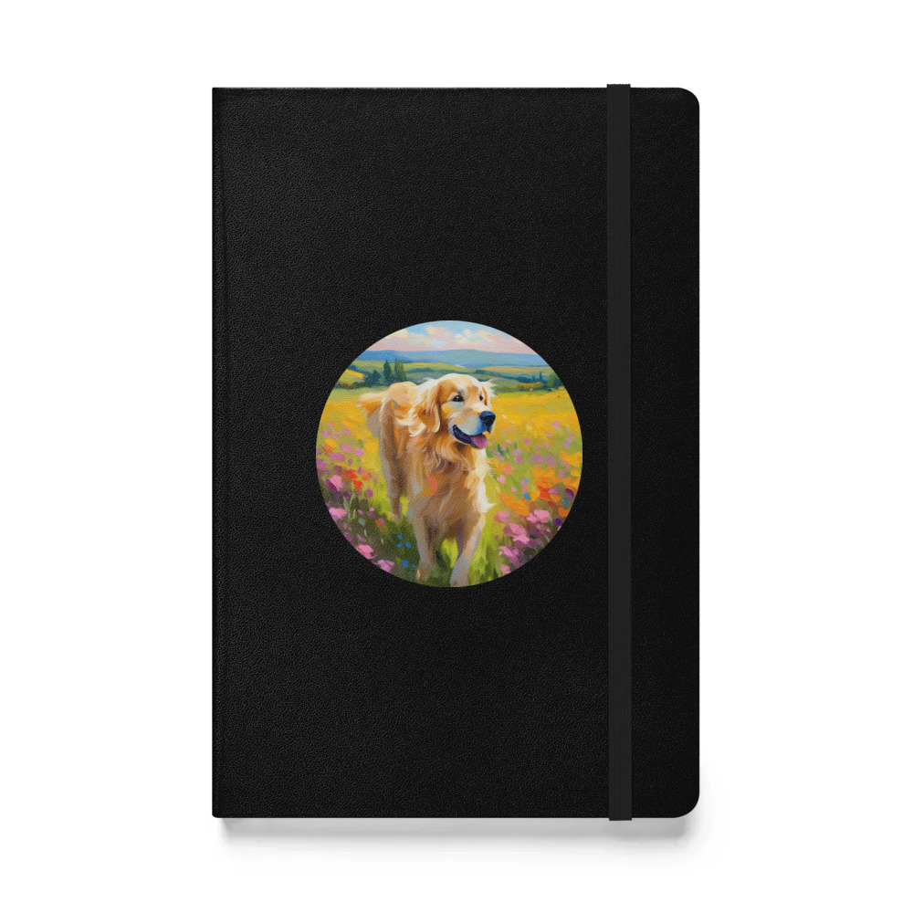 PugMug Custom Golden Retriever Hardcover Bound Notebook