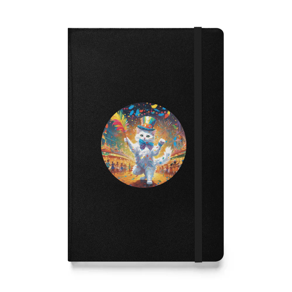 PugMug Custom White Companion Cat Hardcover Bound Notebook