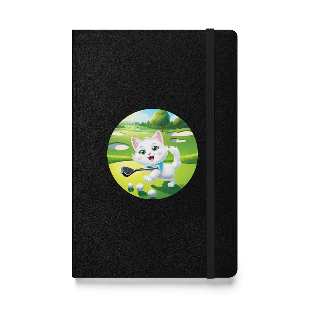 PugMug Custom White Companion Cat Hardcover Bound Notebook