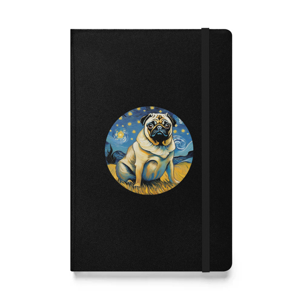 PugMug Custom Pug Hardcover Bound Notebook