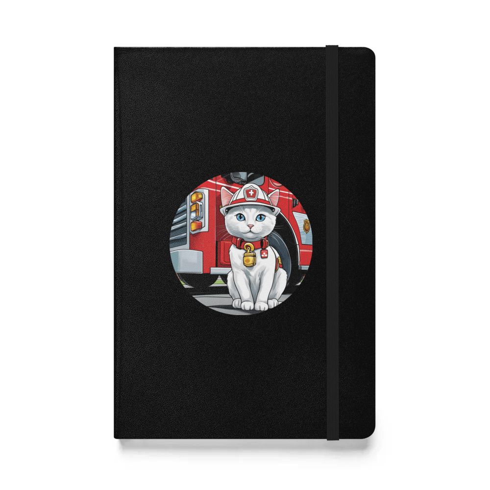 PugMug Custom White Companion Cat Hardcover Bound Notebook