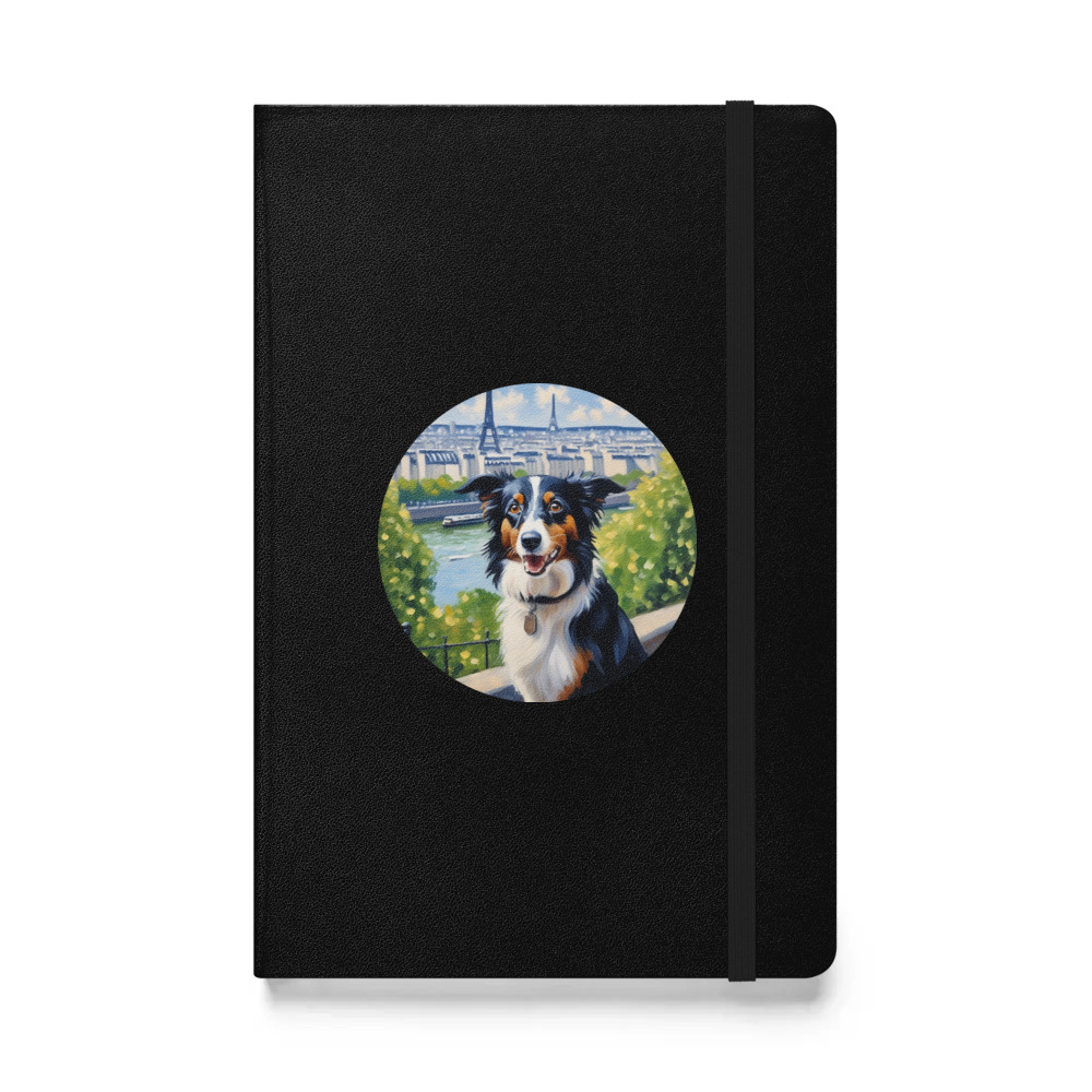 PugMug Custom Border Collie Hardcover Bound Notebook