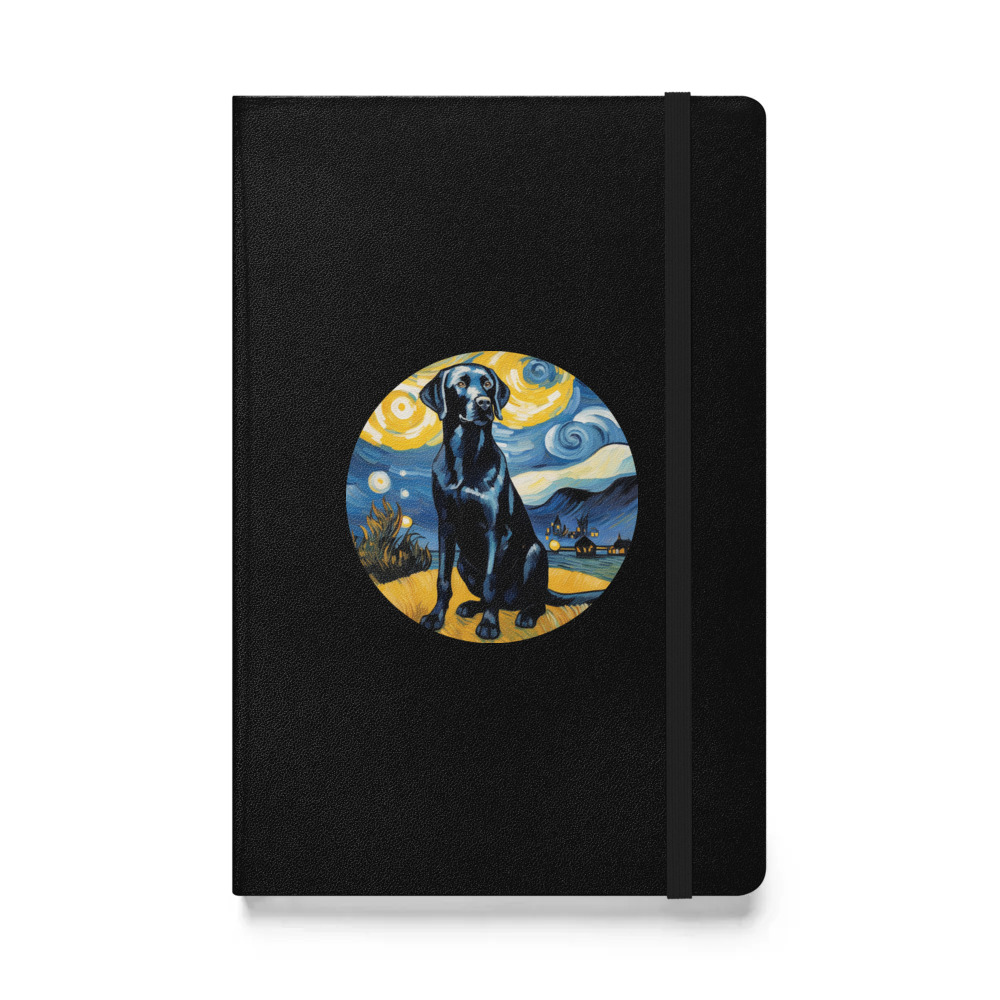 PugMug Custom Black Labrador Retriever Hardcover Bound Notebook