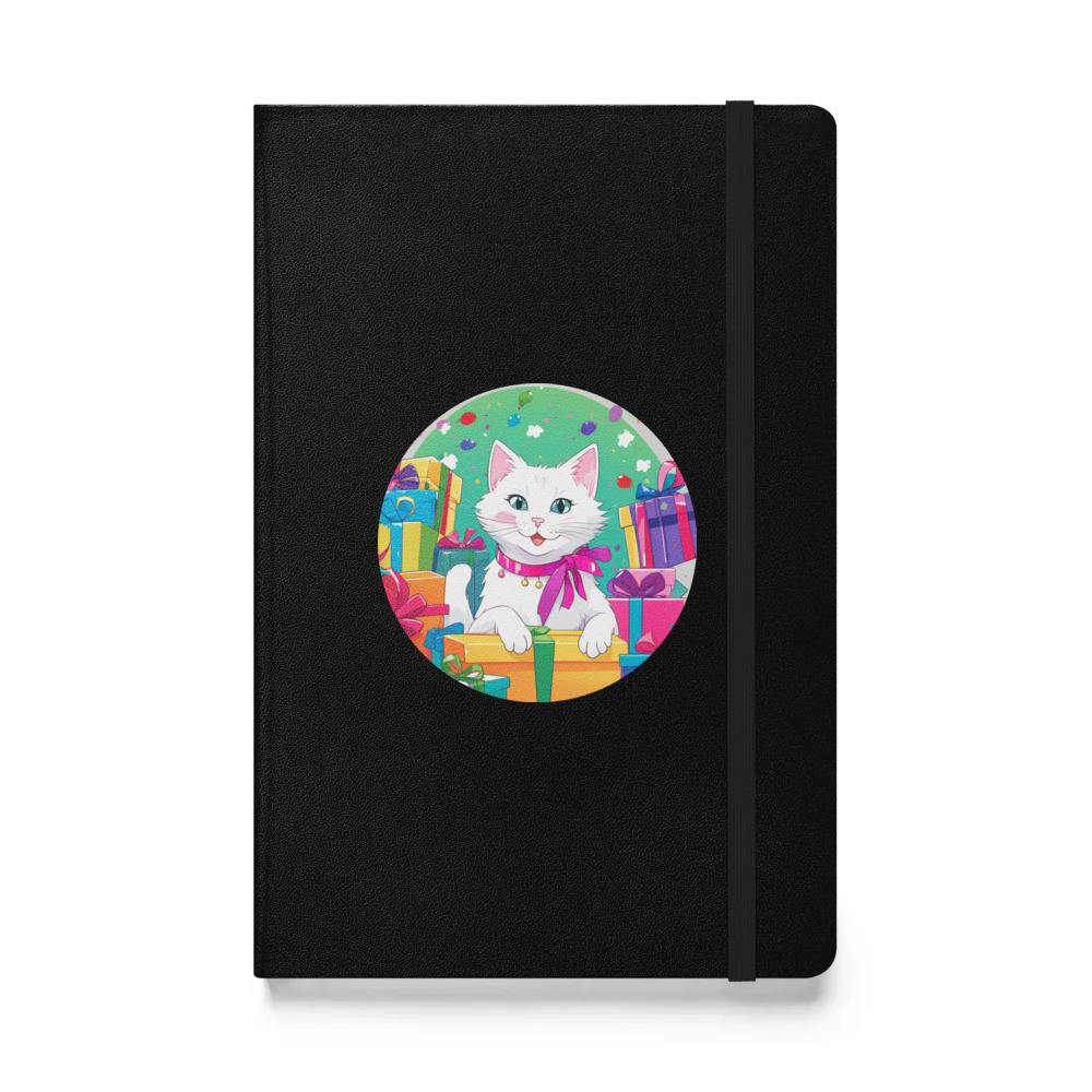 PugMug Custom White Companion Cat Hardcover Bound Notebook