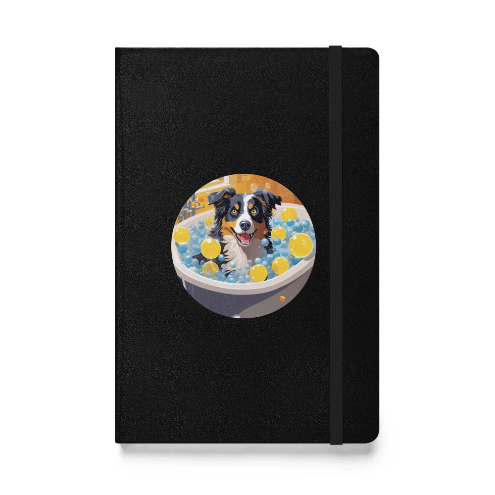 PugMug Custom Australian Shepherd Dog Hardcover Bound Notebook