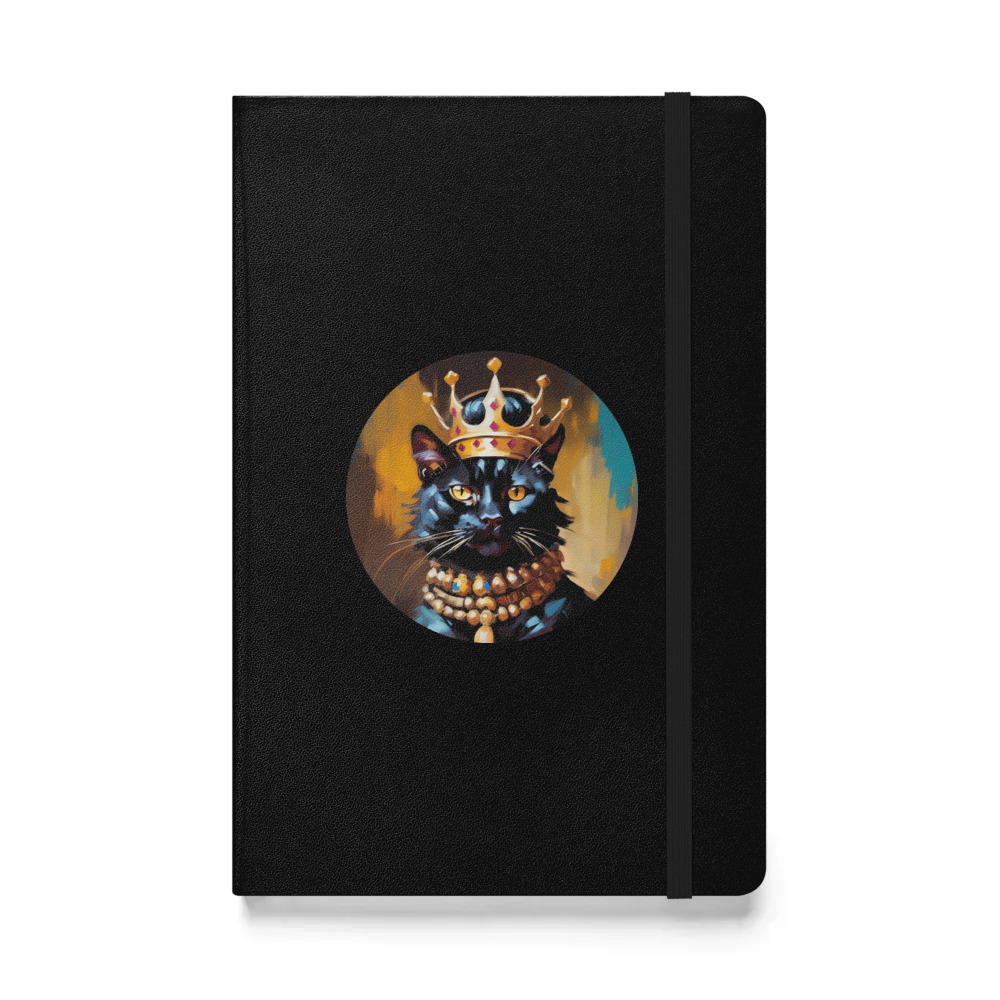 PugMug Custom Black Exotic Cat Hardcover Bound Notebook