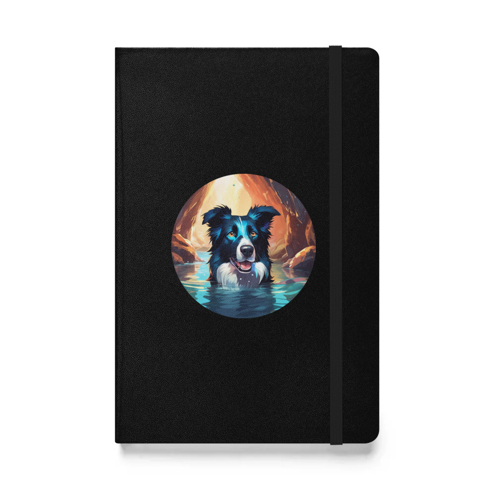 PugMug Custom Border Collie Hardcover Bound Notebook