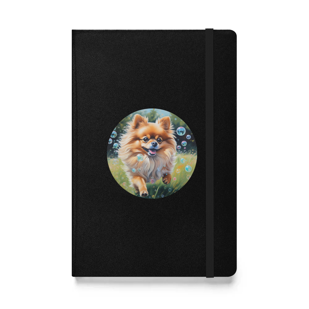 PugMug Custom Tan Pomeranian Hardcover Bound Notebook