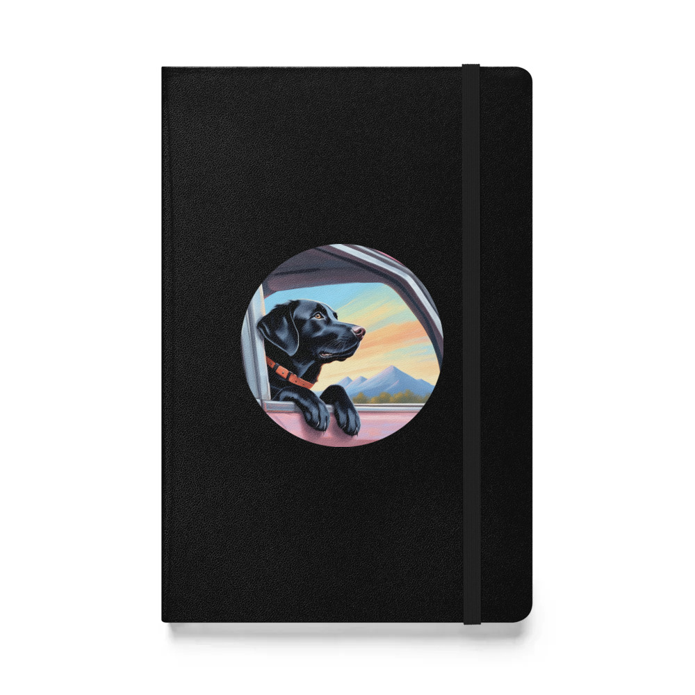 PugMug Custom Black Labrador Retriever Hardcover Bound Notebook