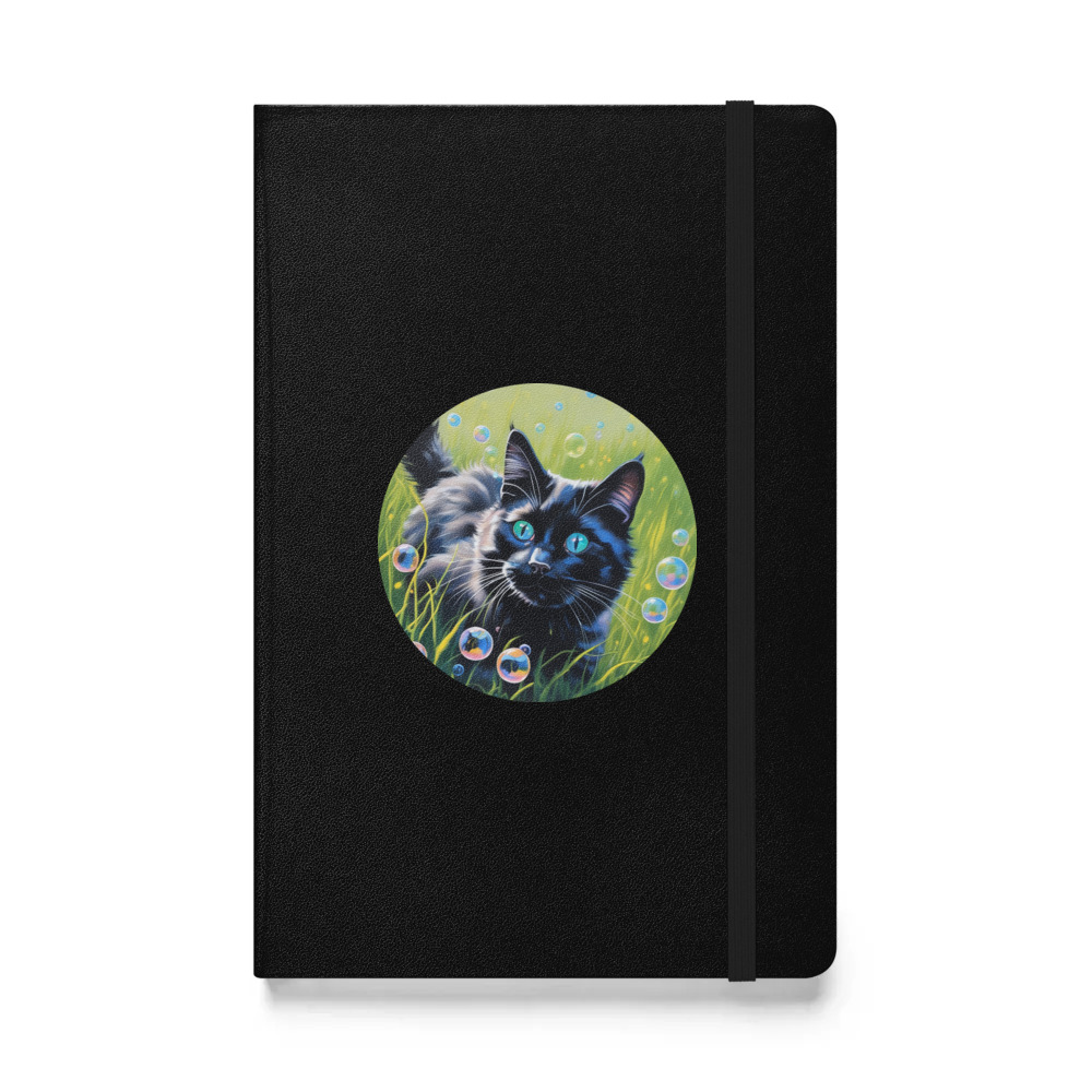PugMug Custom Black Ragdoll Cat Hardcover Bound Notebook