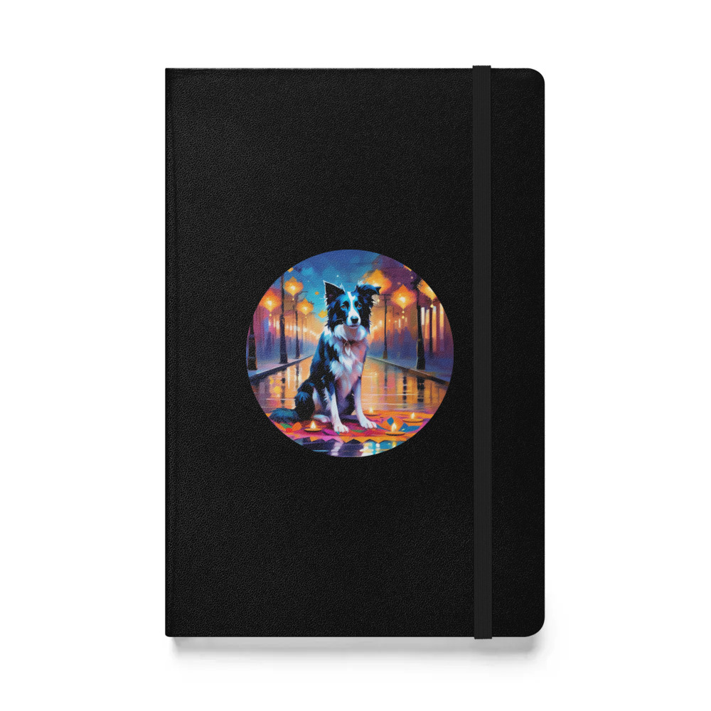 PugMug Custom Border Collie Hardcover Bound Notebook