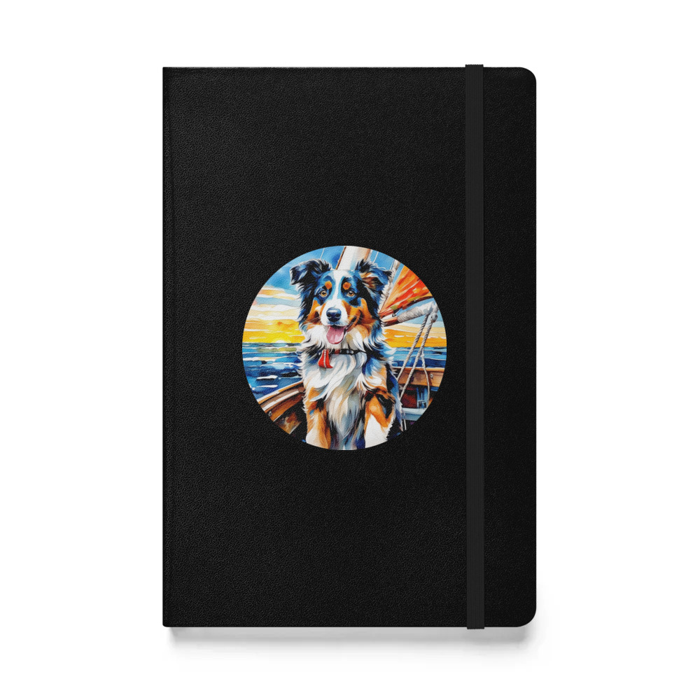 PugMug Custom Australian Shepherd Dog Hardcover Bound Notebook