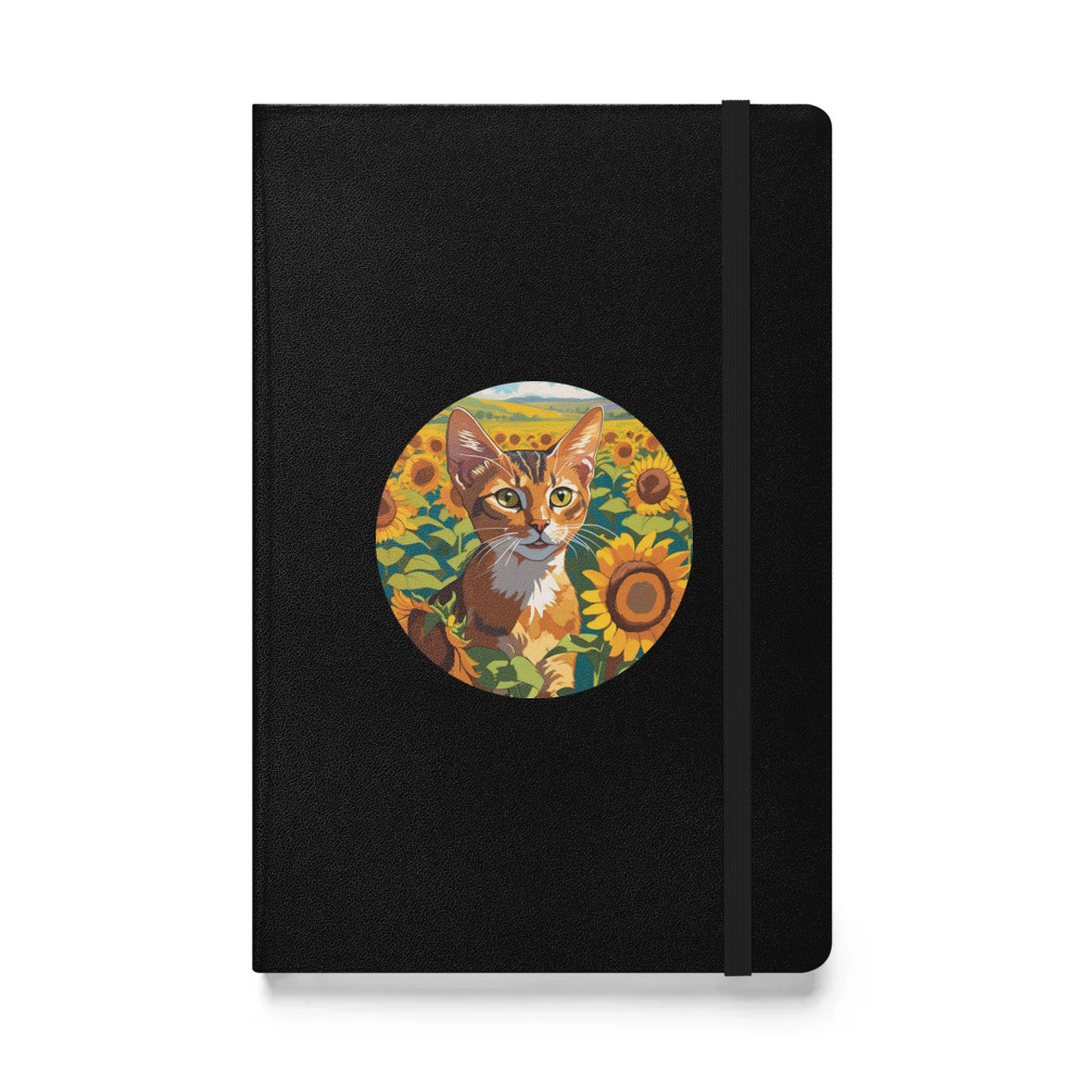 PugMug Custom Tabby Abyssinian Cat Hardcover Bound Notebook