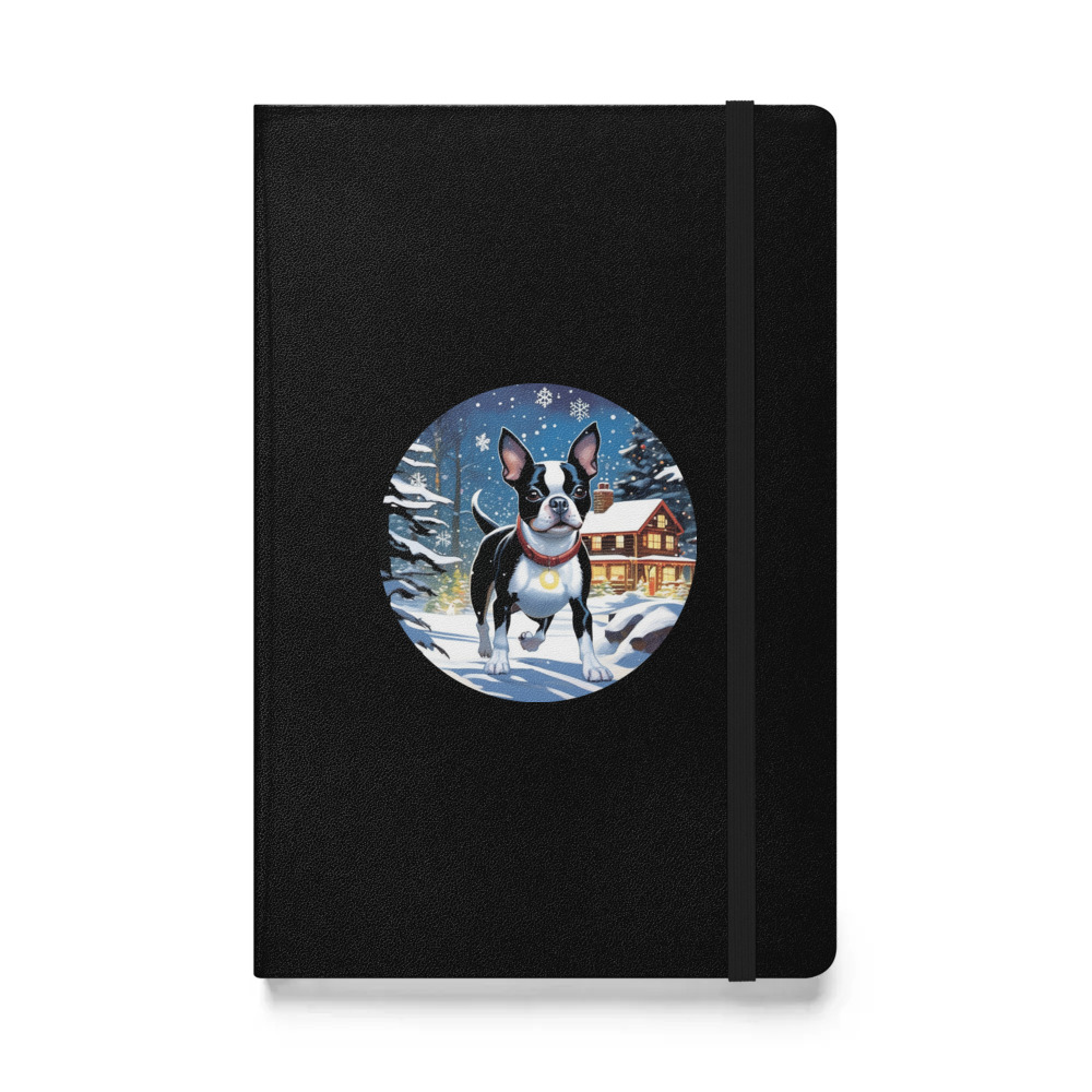 PugMug Custom Boston Terrier Hardcover Bound Notebook