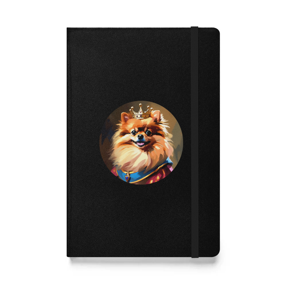 PugMug Custom Tan Pomeranian Hardcover Bound Notebook