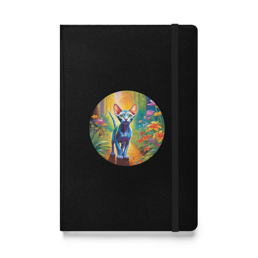 PugMug Custom Tabby Sphynx Cat Hardcover Bound Notebook