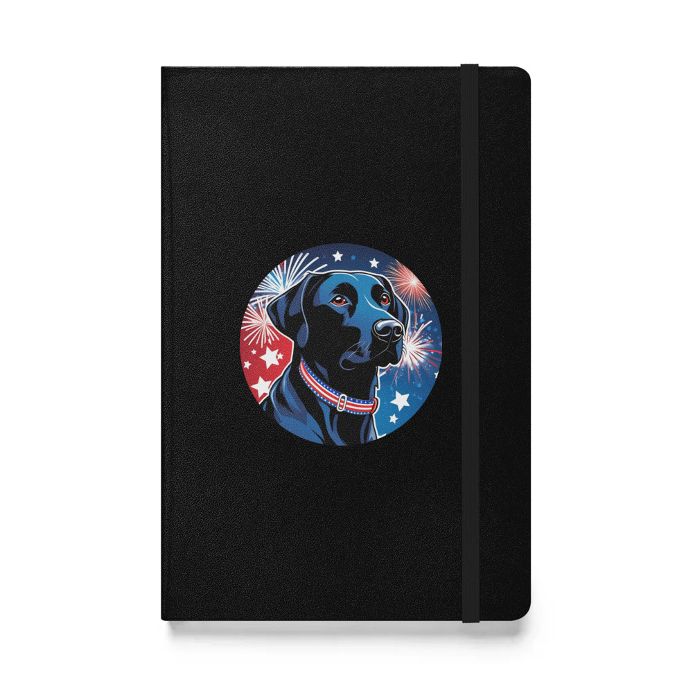 PugMug Custom Black Labrador Retriever Hardcover Bound Notebook