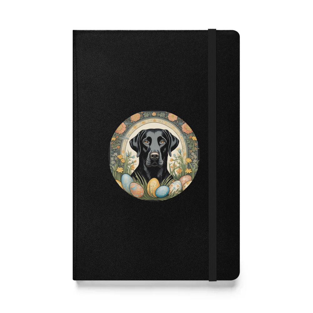 PugMug Custom Black Labrador Retriever Hardcover Bound Notebook