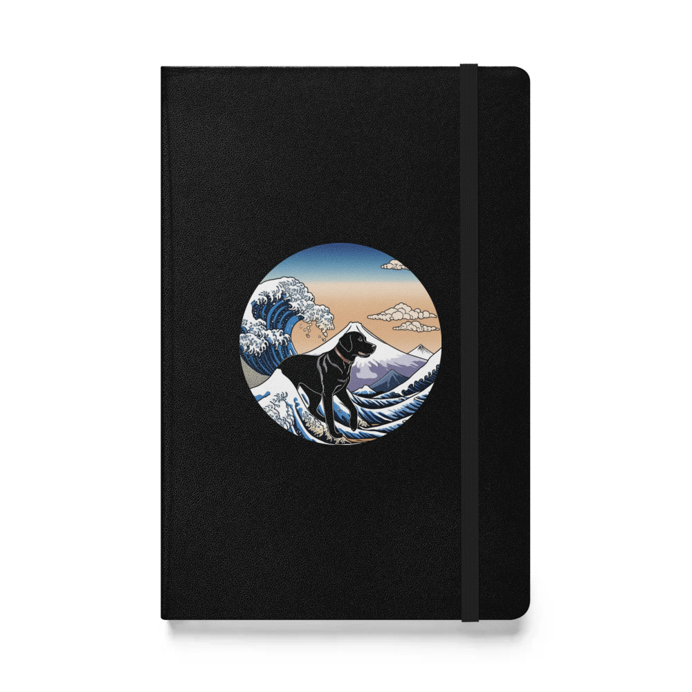 PugMug Custom Black Labrador Retriever Hardcover Bound Notebook