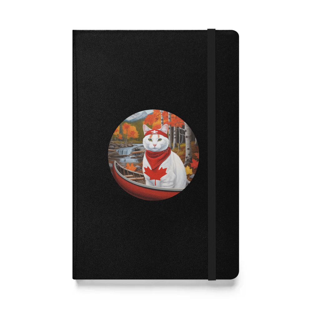 PugMug Custom White Companion Cat Hardcover Bound Notebook