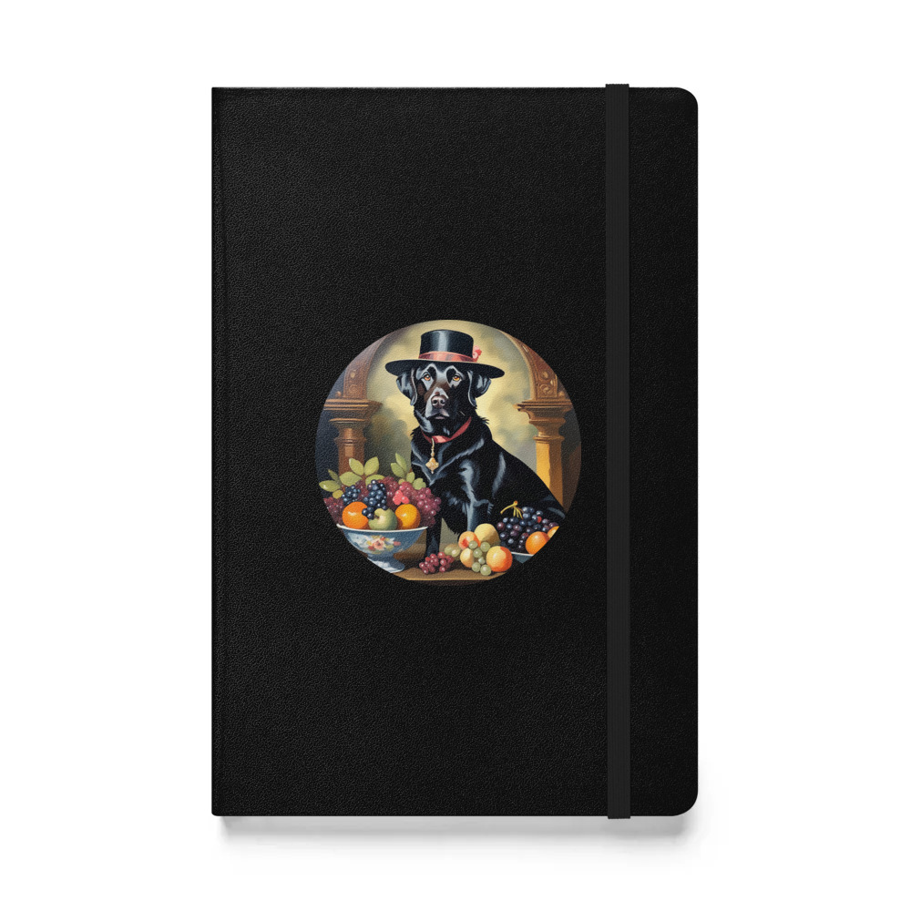 PugMug Custom Black Labrador Retriever Hardcover Bound Notebook