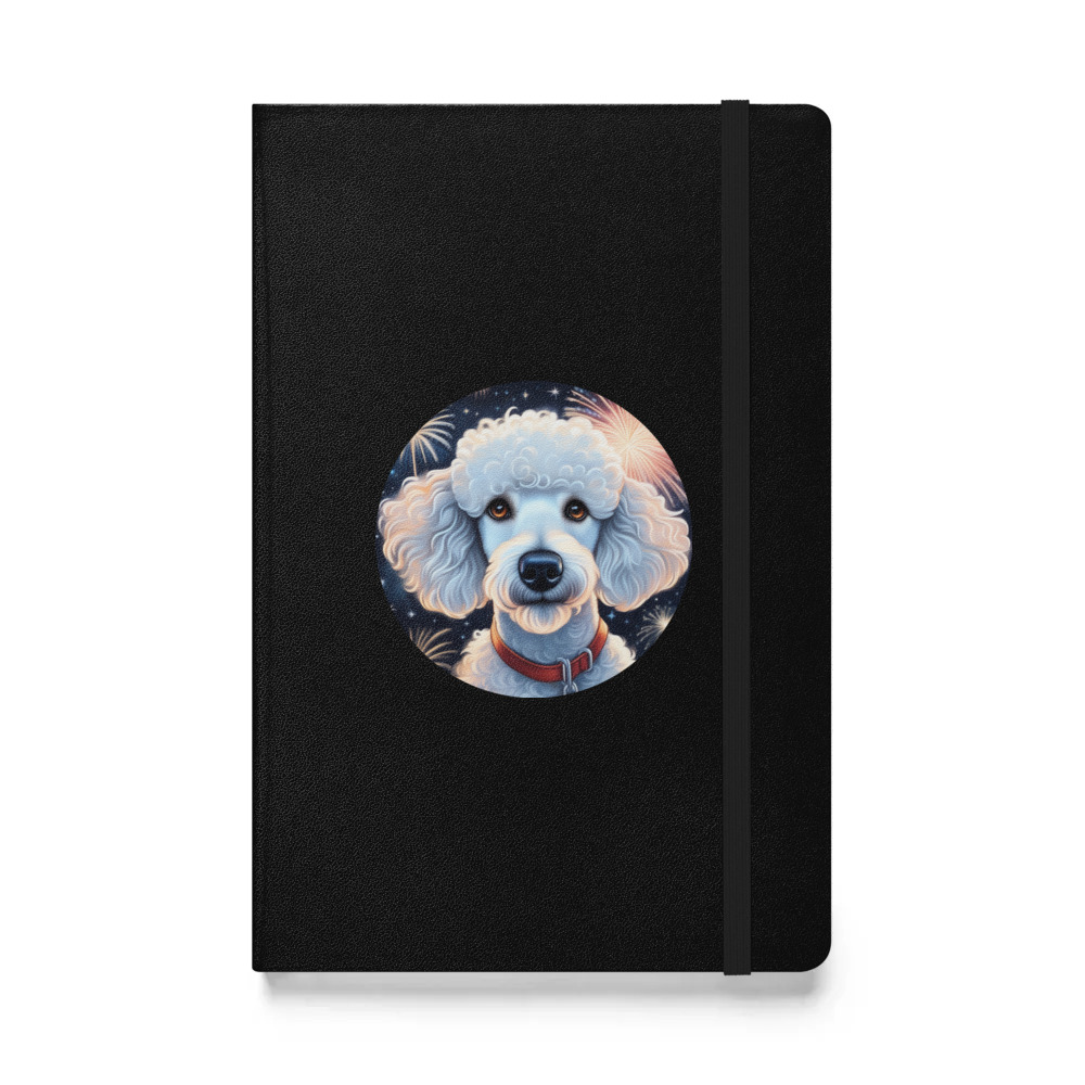 PugMug Custom White Poodle Hardcover Bound Notebook