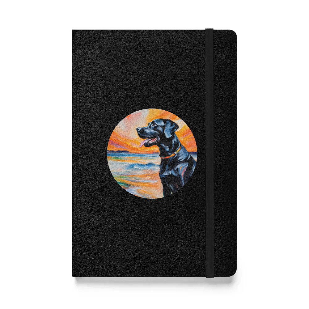 PugMug Custom Black Labrador Retriever Hardcover Bound Notebook